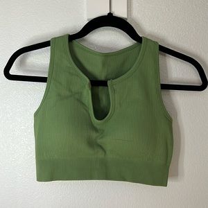 U shaped athletic tank tops with built in bras